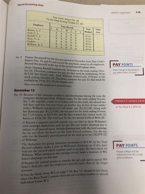 CHAPTER 7. Pol Pot 769 Payroll Accounting 2020 Name Project... get 1