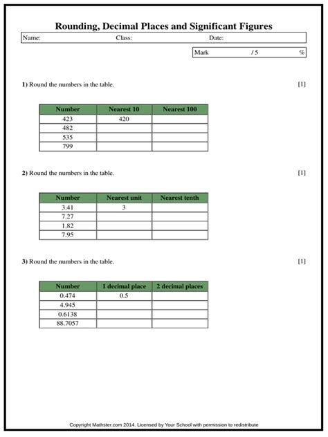 Chapter 9 Decimal places, significant figures, and rounding ... - wintechmobiles.com