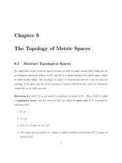 Chapter 9 The Topology of Metric Spaces - wintechmobiles.com