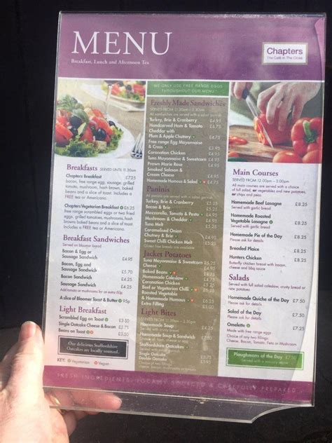 CHAPTERS, Lichfield - Menu, Prices & Restaurant …