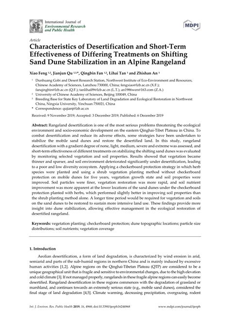 Characteristics of Desertification and Short-Term Effectiveness of ... - muktibox.com