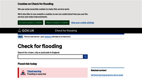 Check for flooding in England - GOV.UK - coolestguyplanet.net