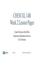 CHEM 14B at UCLA Free Study Help