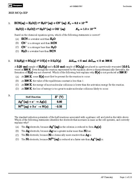 Chem Practice Questions for Module 11 MCQ Review - Studocu - wintechmobiles.com