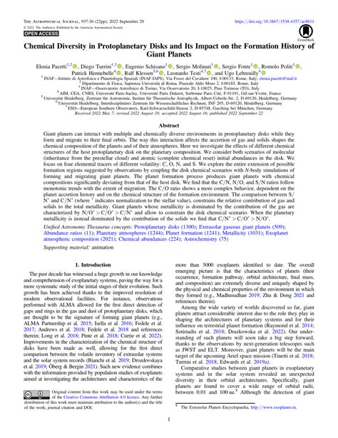 Chemical Diversity in Protoplanetary Disks and Its Impact on the ... - wintechmobiles.com