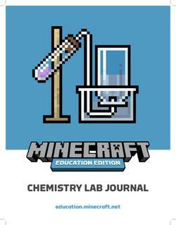 CHEMISTRY LAB JOURNAL Minecraft: Education Edition.