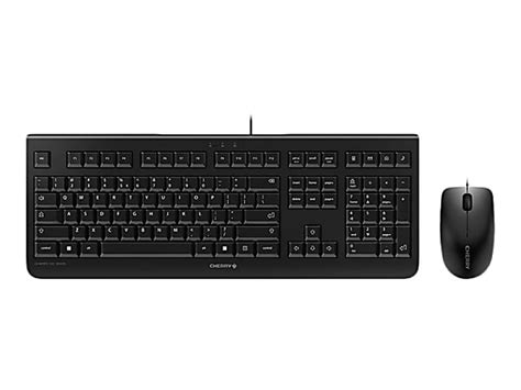 CHERRY Keyboard and Mouse, 3 Button, Black, DC 2000