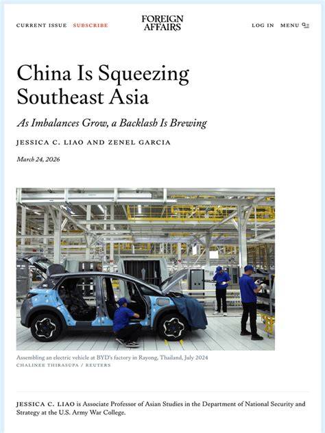 China Is Squeezing Southeast Asia - Foreign Affairs - raincitystudios.com