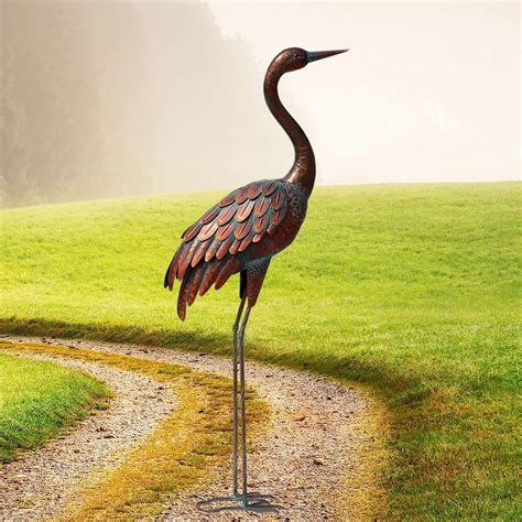 CHISHEEN Large Garden Crane Statues Outdoor …