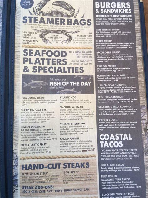 CHIX ON THE BEACH, Virginia Beach - Menu, Prices …