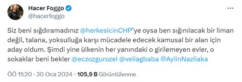 CHP’nin aday göstermediği Hacer Foggo’dan tepki: Beni sığdıramadınız