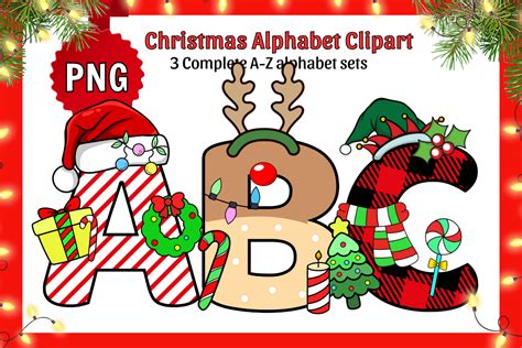 Christmas alphabet clip art - TPT - muktibox.com
