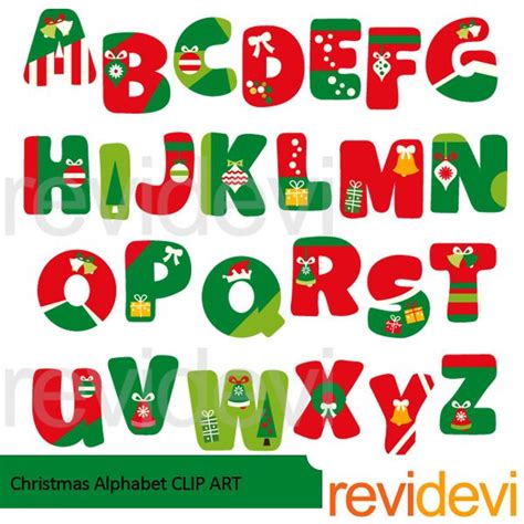 CHRISTMAS ALPHABET CLIPART 69px Image 4