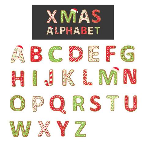Christmas Alphabet Vector Art, Icons, and Graphics for … - muktibox.com
