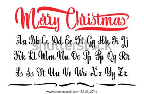 Christmas Calligraphy Alphabet royalty-free images - muktibox.com
