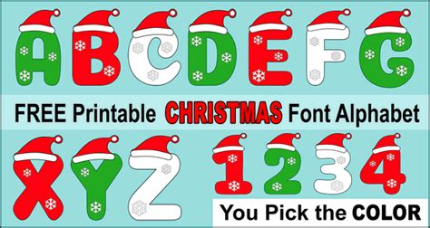 Christmas Font (Printable Alphabet Letters & Clipart) - muktibox.com