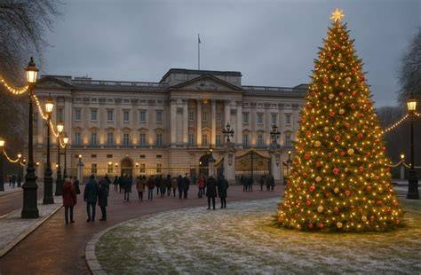 Christmas trees at Buckingham Palace - raincitystudios.com