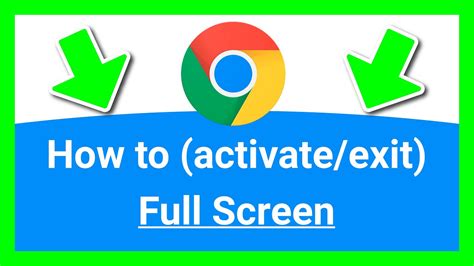 CHROME HOW TO (Activate/Exit) FULL SCREEN - YouTube