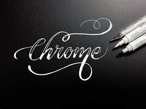 Chrome Lettering Calligraphy - Etsy - muktibox.com