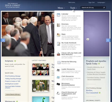ChurchofJesusChrist.org Tools menu - TechWiki - wintechmobiles.com