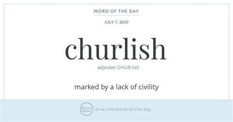 CHURLISH (adjective) definition and synonyms Macmillan Dictionary