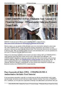 CIMAPRA19-F03-1 Online Tests