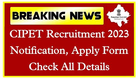 CIPET Jobs Notification 2024: Apply Offline for 1 Manager (F&A) …