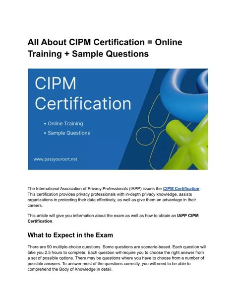 CIPM Online Prüfung