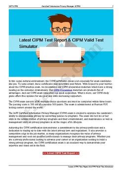 CIPM Testing Engine