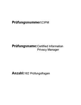 CIPM-Deutsch Zertifizierungsantworten
