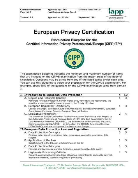 CIPP-E Prüfungsunterlagen