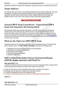 CIPP-E Testing Engine