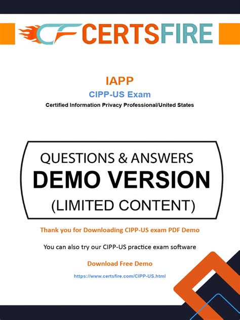 CIPP-US PDF Demo
