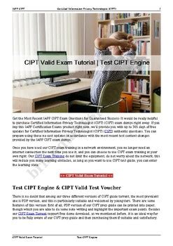 CIPT Online Tests