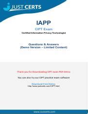CIPT PDF Demo