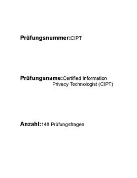 CIPT-Deutsch Zertifikatsfragen