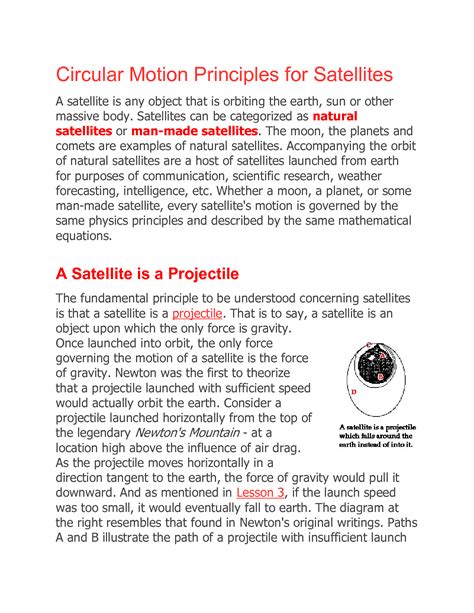 Circular Motion Principles for Satellites - Physics Classroom - wintechmobiles.com