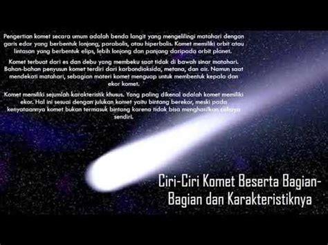 Ciri-Ciri Komet - ASTALOG - wintechmobiles.com