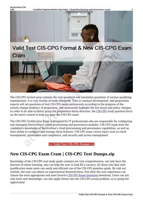 CIS-CPG Exam