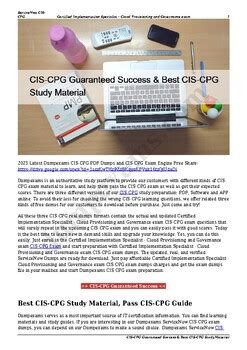 CIS-CPG PDF Demo