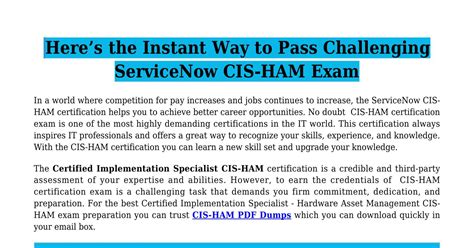 CIS-HAM PDF Demo