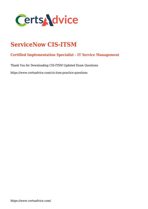 CIS-ITSM Dumps