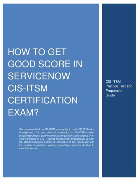 CIS-ITSM Exam