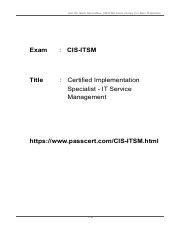 CIS-ITSM PDF