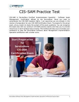 CIS-SAM Exam Fragen