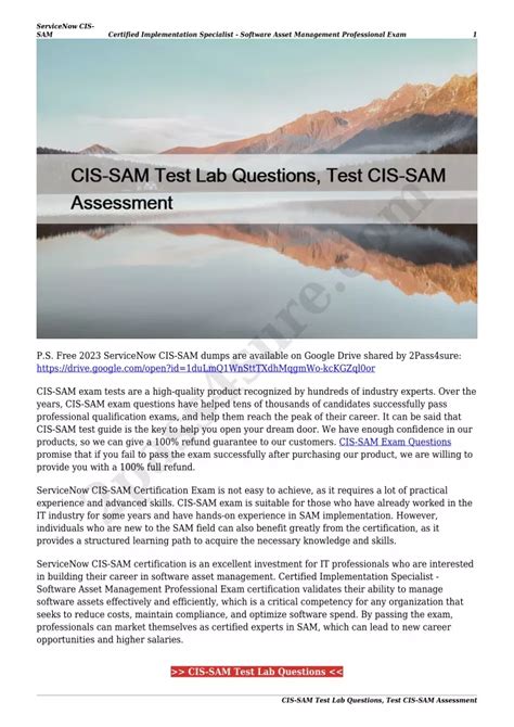CIS-SAM Online Tests