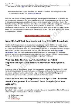 CIS-SAM Testing Engine