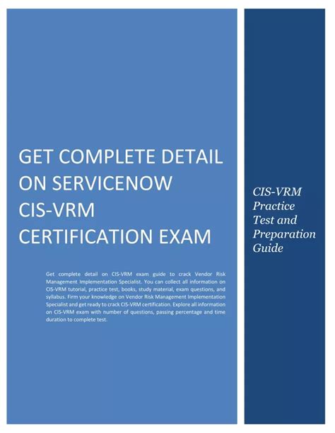 CIS-VRM Prüfungsmaterialien