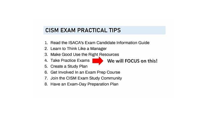 New CISM Test Tutorial