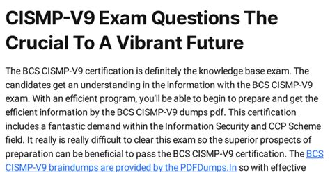 CISMP-V9 Exam